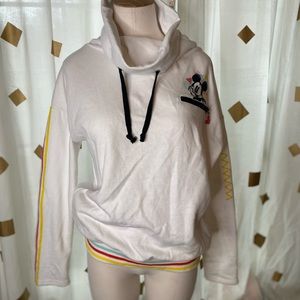 Cowl neck reto Mickey Mouse pullover